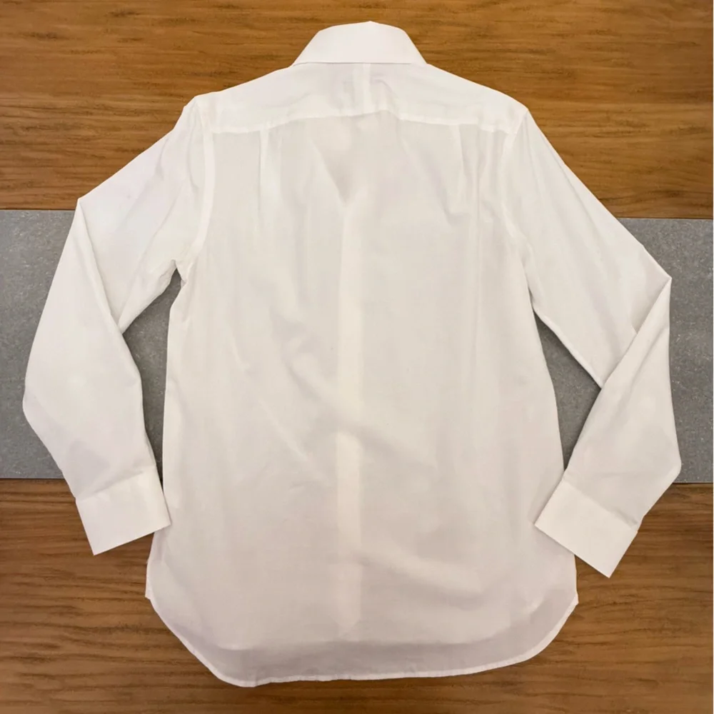 Quince White Organic Cotton Cashmere Brushed Twill Long Sleeve Shirt Size M NWT - Picture 7 of 8